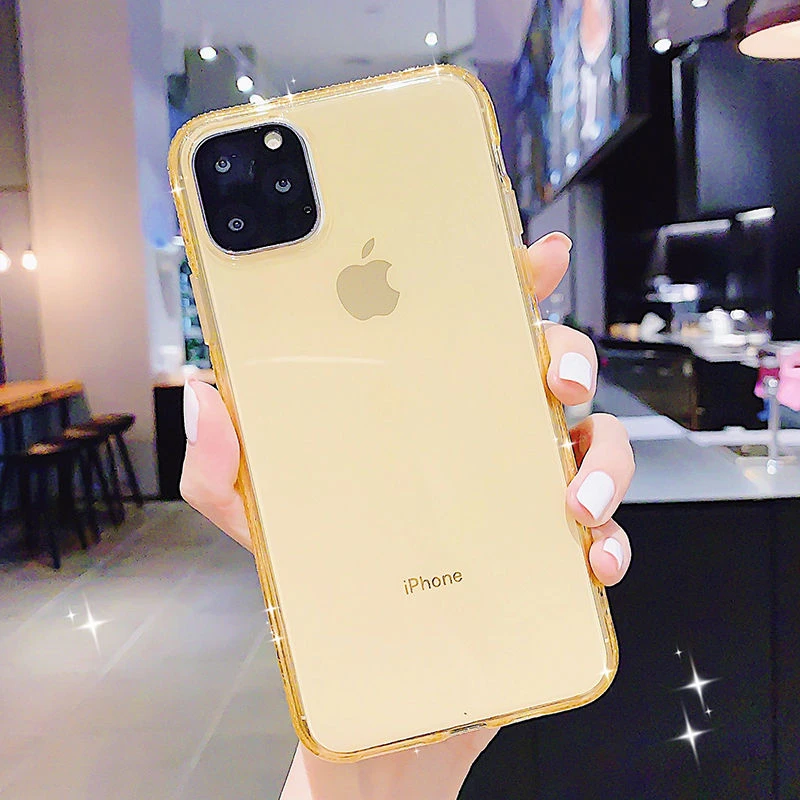 Блестящий Алмазный чехол для телефона iPhone 11 11Pro Max X XR XS Max 8 7 6 6S Plus, блестящие стразы, Прозрачная мягкая задняя крышка - Цвет: T3