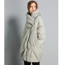 Новинка, зимняя женская куртка на 90% белом утином пуху, удлиненное пуховое пальто, большие женские топы из натурального енота, большие размеры
