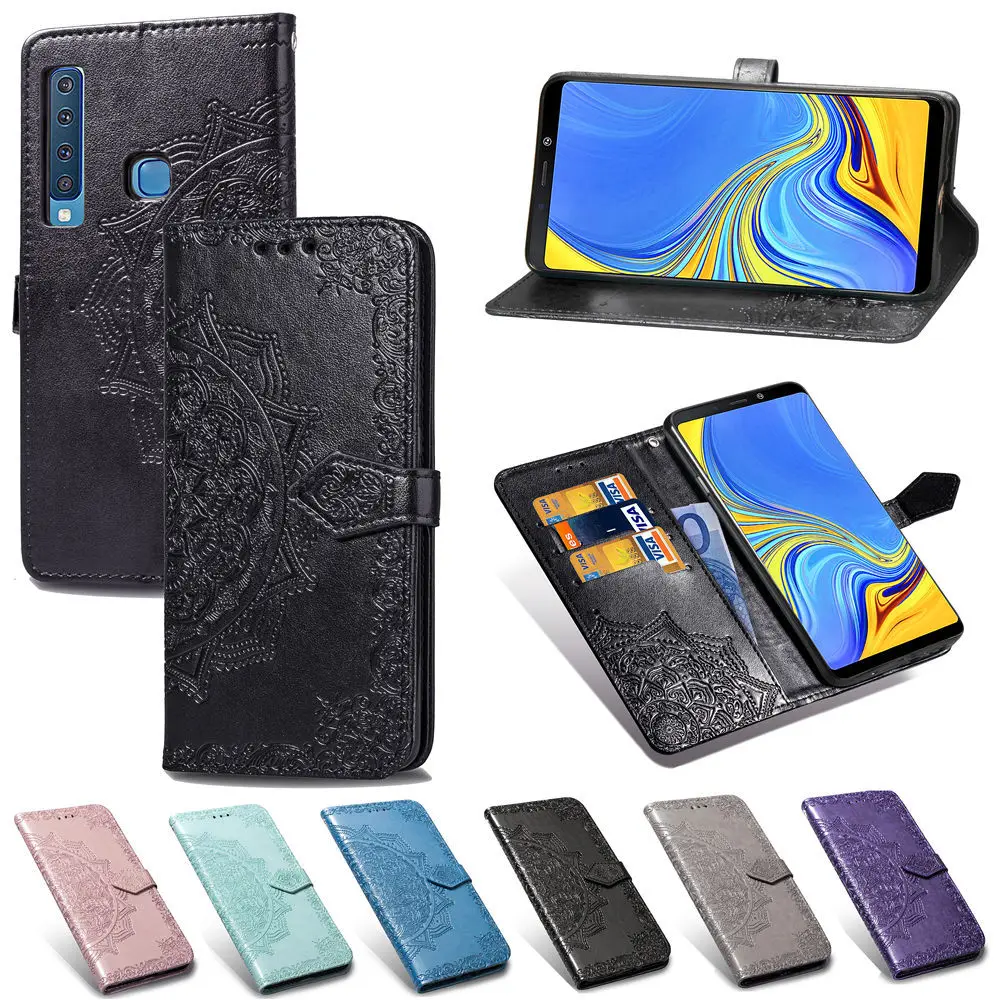 Кошелек ярких цветов Чехол для samsung Galaxy J9 2018 3D цветок PU Кожа Книга Стиль Флип J8
