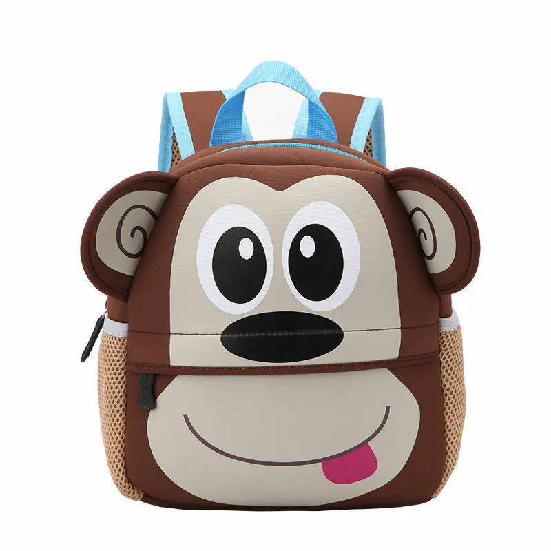 Новые детские рюкзаки с 3D животными, фирменный дизайн, рюкзак для мальчиков и девочек, неопреновые школьные сумки для малышей, Сумка с рисунком для детского сада - Цвет: 4