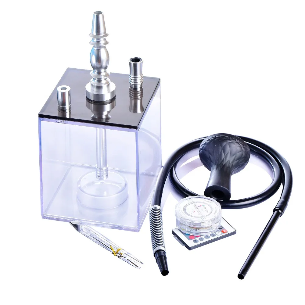 Акриловые кальянные Трубы Набор Cachimba кальян наргиле светодиодный светильник древесный уголь для кальянов база Sisha аксессуары цветной дым водопроводные трубы