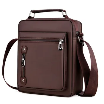 

Casual Men Shoulder Bag Vintage Crossbody Bags High Quality Male Bag PU Leather Handbag Capacity Men Messenger Bags Tote Bag