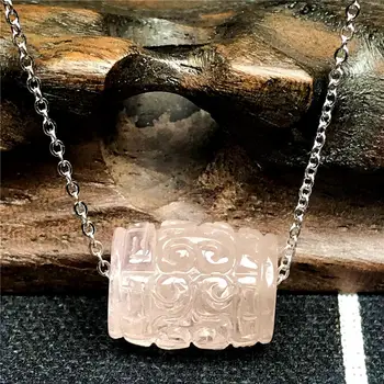 

Top Natural Pink Morganite Pendant Necklace Jewelry For Woman Lady Man Berry Crystal 15x11mm Beads Stone 925 Silver Chains AAAAA