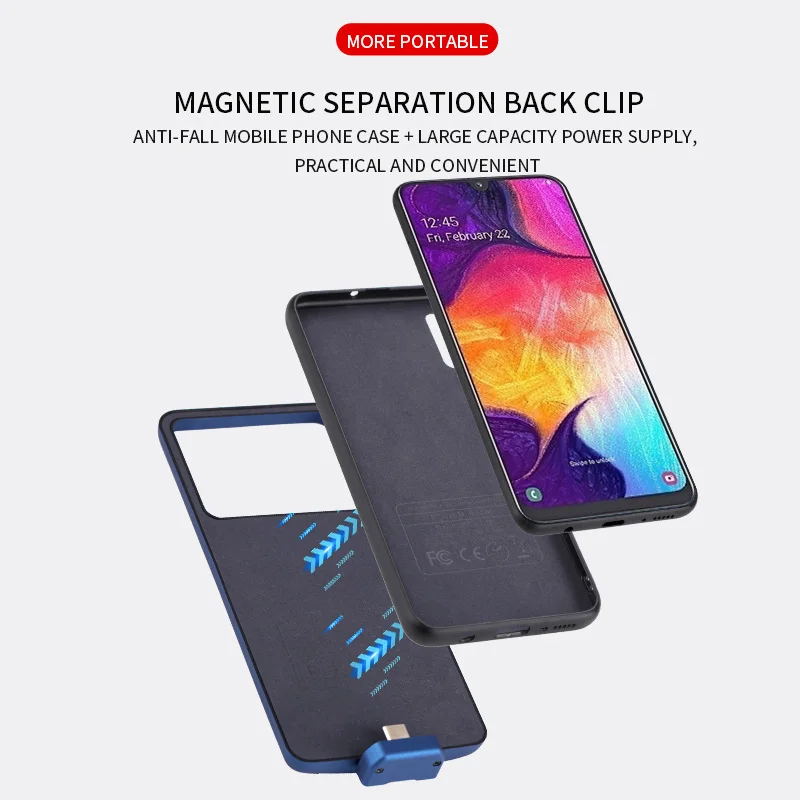 5000 мАч чехлы для зарядки телефонов Samsung Galaxy A50 A50s A30s чехол внешнего аккумулятора