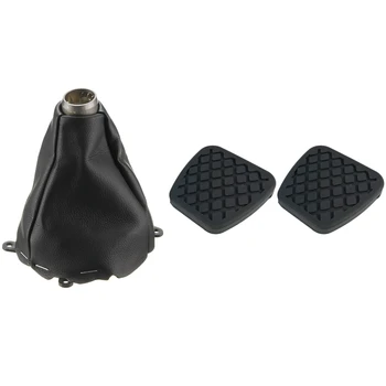 

1 Pcs Car Manual Leather Gear Shifting Dust Boot for Honda Civic Si 2006-2011 & 1 Pcs Clutch Pedal Pad Rubber Sleeve