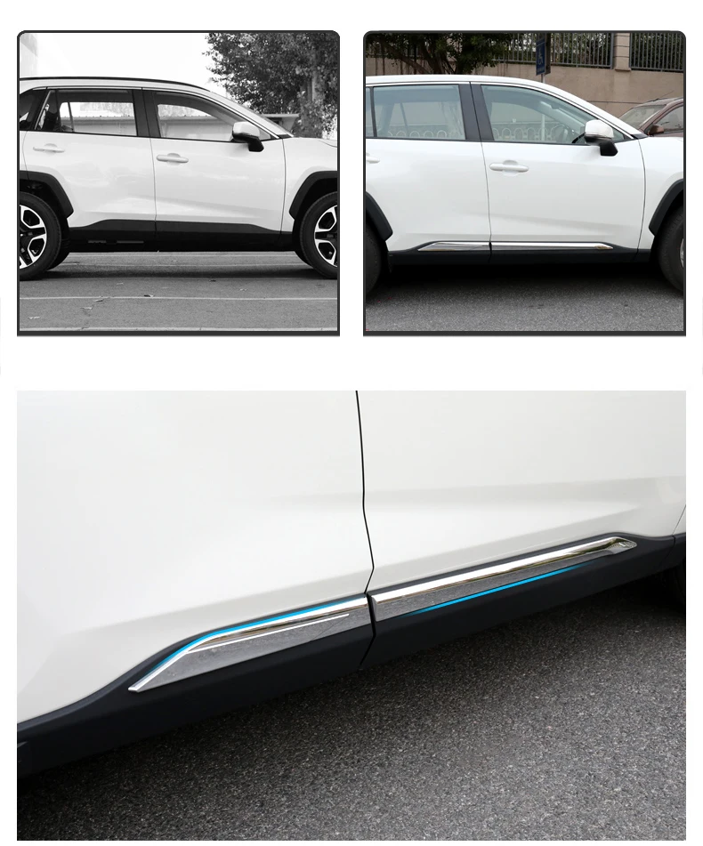 Lsrtw2017 для Toyota RAV4 Xa50 край двери автомобиля планки декоративные планки интерьера аксессуары хром