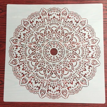 

30 *30cm size diy craft mandala mold for painting stencils stamped photo album embossed paper card on wood, fabric,wall stencil