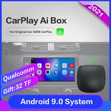 Carplay Ai Box Drahtlose Carplay Bluetooth IOS Adapter Android Auto Tv Box 9,0 4 + 64G Für Audi Volkswagen mercedes Ford Skoda