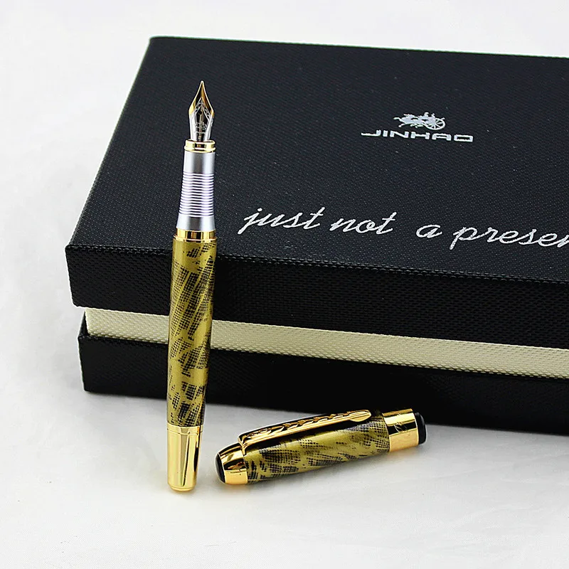 Jinhao 250, Высококачественная цветная Роскошная металлическая авторучка, школьные офисные канцелярские принадлежности, каллиграфия, 0,5 мм, перьевые чернильные ручки, подарок
