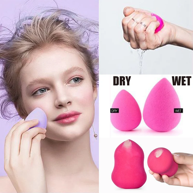 

New Professional Makeup Sponge Puff Beauty Powder Foundation Make Up Sponge Cosmetic Multi Shape Sponges Puffs Facial Water Tool