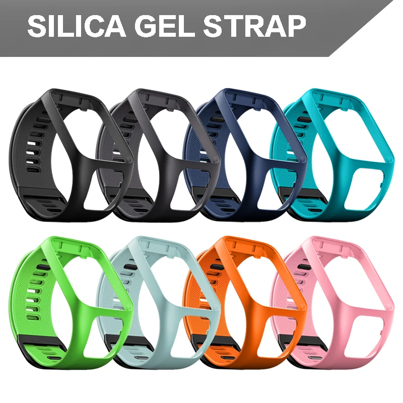 

Silicone Sport Watch Band Strap w/Frame For TomTom Runner 2 3 Spark Cardio Fashion Colorful Wrist Band Strap For Tom Accessories
