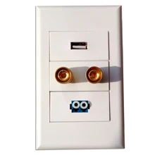 Настенная пластина с USB+ динамиком+ LC портами Белая настенная панель лицевой панели для кабельной системы услуги интегрированная проводка Работает