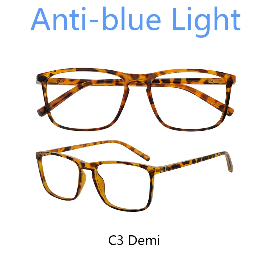 OCCI CHIAR мужские очки для чтения с защитой от синего света компьютерные Nerd очки при дальнозоркости ацетатная оправа для очков 1,0 1,5 2,0 2,5 3,0 - Цвет оправы: C3a demi