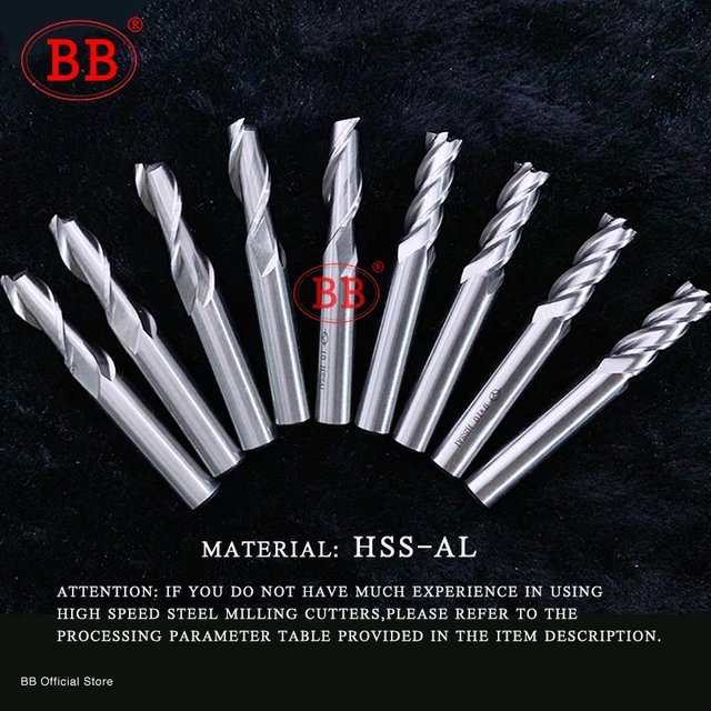 BB End Mills High Precision HSS Metal Cutter Co8 Cobalt D1-32mm 2 3 4 Flutes Teeth Aluminum Milling Tool Key Seater Router Bit 2