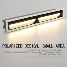 Puluoti Скрытая COB поляризационный дизайн решетка свет гостиная светодиодный прожектор