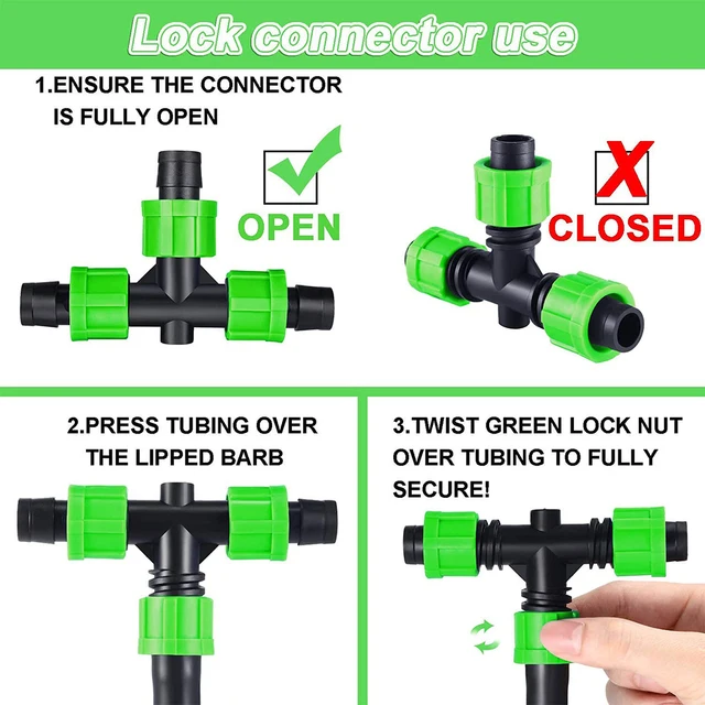 Forró Csepegtető Öntözési Lezáró Szelepcsatlakozó Könyök Végsapka 1/2 Hüvelykes Univerzális Adapter Cseppcsövek Csatlakozója 16-17 Mm-Hez - Image 3