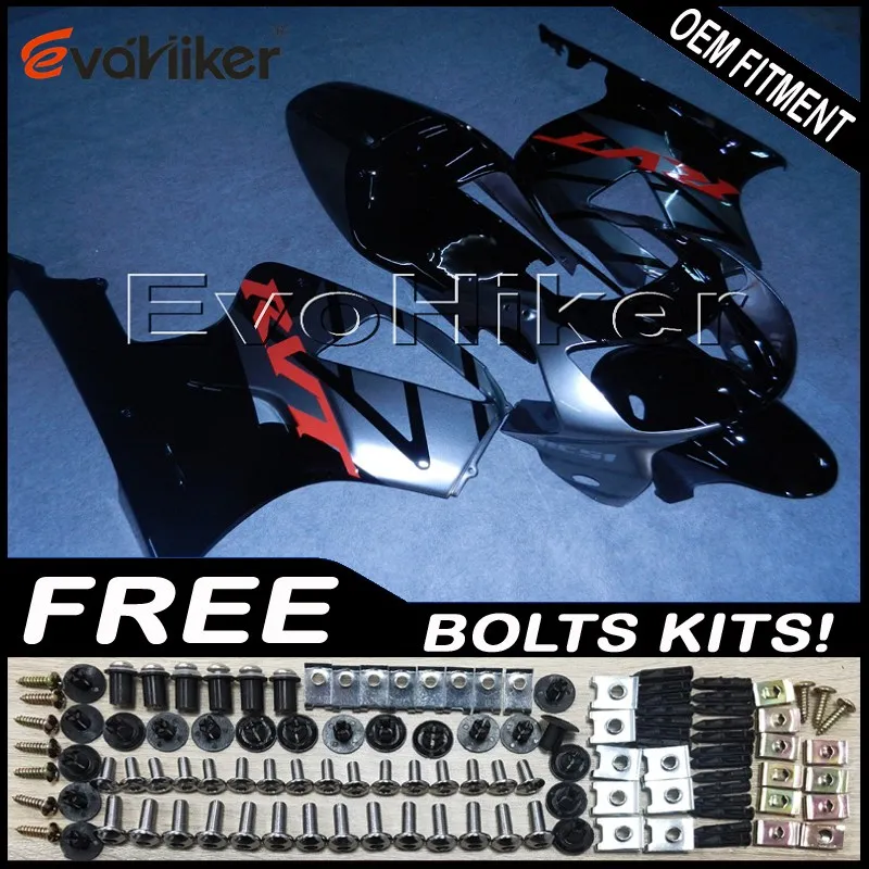 Капот мотоцикла на заказ для RC51 VTR1000SP1 2000-2006 ABS обтекатель мотоциклетные панели серебро+ подарки - Цвет: B