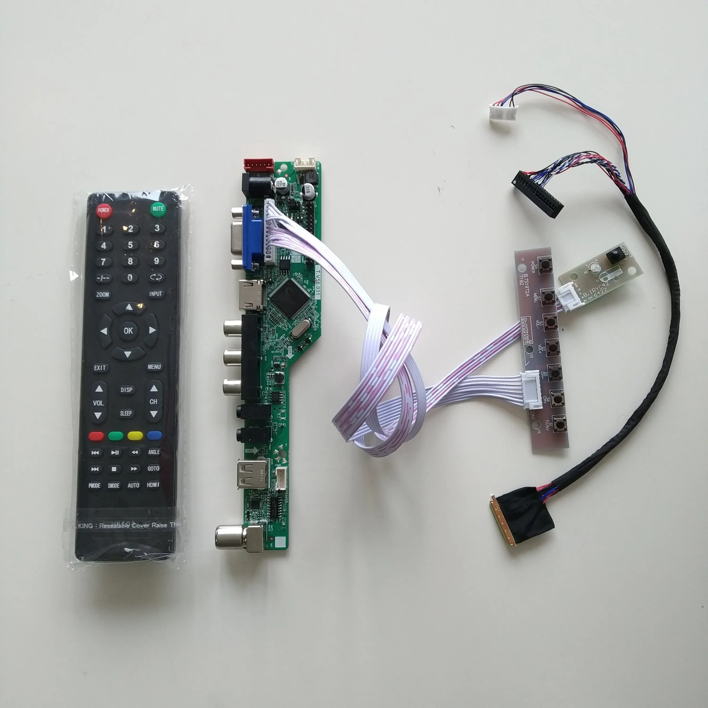 

Плата драйвера аудиосигнала для ЖК-телевизора, HDMI-совместимая с AV USB VGA плата контроллера для LTN156AT27 15,6 "монитор 1366X768