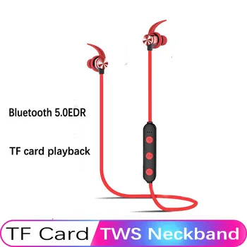 

XT22 Bluetooth Wireless Headphones 5.0 Support TF Card Sport Headset Handsfree Stereo Earphone with Mic for Mobile Phone