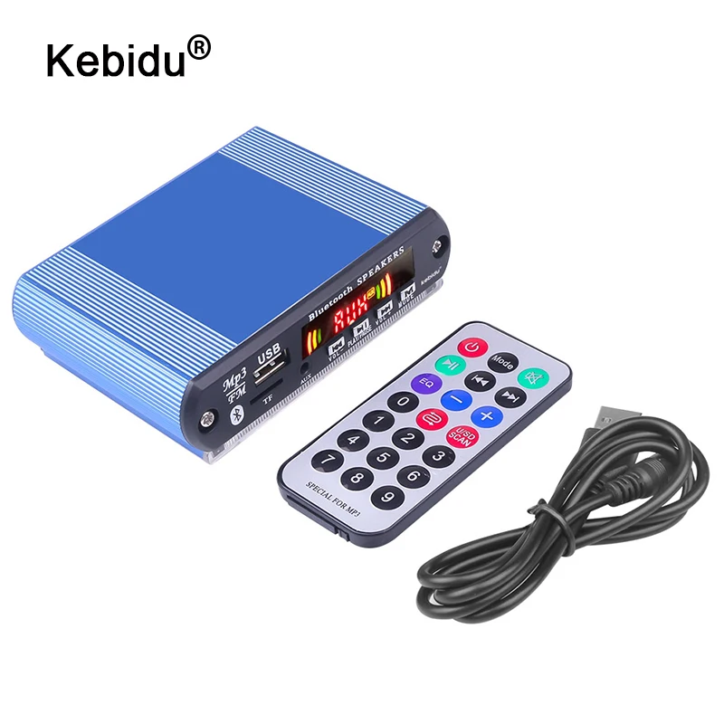 

Recording Bluetooth5.0 Receiver 5-12V Car Kit MP3 Player Decoder Board Color Screen FM Radio TF USB 3.5 Mm AUX Audio For Iphone