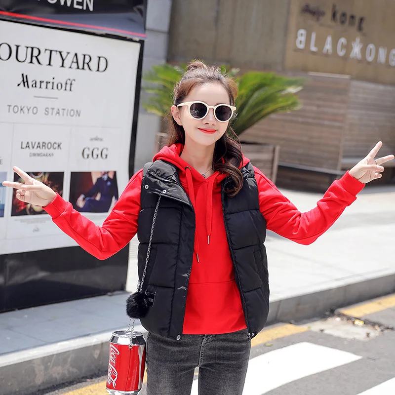

Women Winter Vest Waistcoat 2019 Spring Autumn Female Casual Warm s Women's Sleeveless student Jacket Coat MYLY02