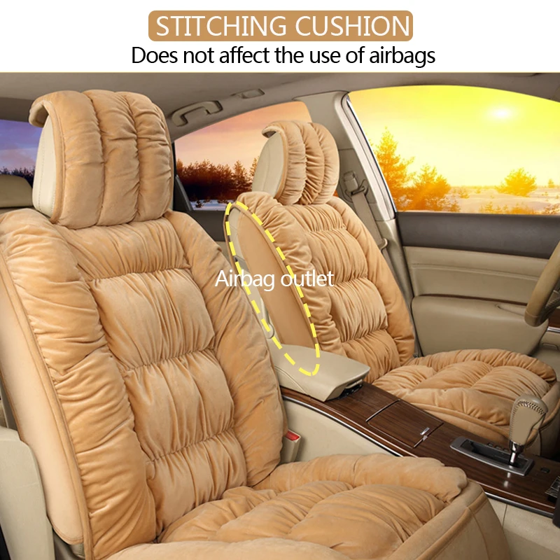 Universal Car Seat Cover Set Warm Plush Automobiles Seat Covers