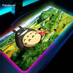 Totoro – tapis de souris de dessin animé rvb 900x400, tapis de souris de paysage pour ordinateur portable, portable, Notbook, clavier d'ordinateur, tapis de souris de jeu pour Gamer 