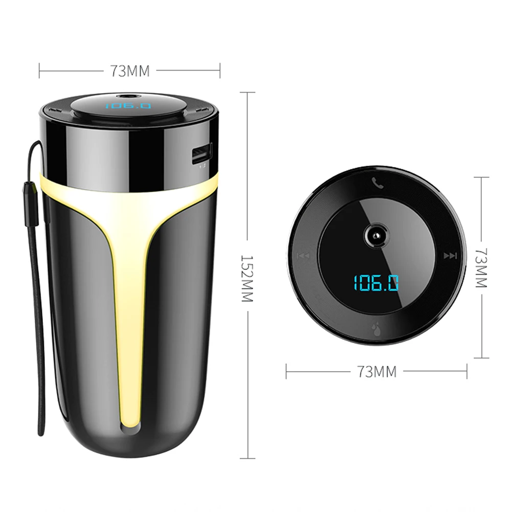 Автомобильный Bluetooth fm-передатчик громкой связи телефон зарядное устройство увлажнитель радио адаптер автомобильный carros интерьер Новые популярные аксессуары