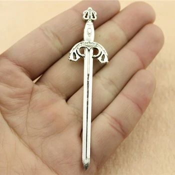 

WYSIWYG 2pcs 87x21mm Fencing Sword Charm Pendants For Jewelry Making Fencing Sword Pendants Charm Sword Fencing