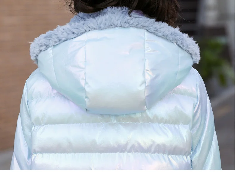 Зимняя женская куртка из овечьей кожи,, блестящая стеганая парка, Женская куртка с капюшоном и длинными рукавами, Женское зимнее ветрозащитное пальто