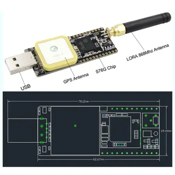 

T-Motion S76G Lora Chip ORA STM32 GNSS Wireless Module Smart Development Board Gps Antenna Usb Connector