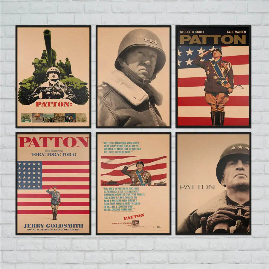 Patton фильм винтажные наклейки крафт-бумага бар Pub декоративная живопись