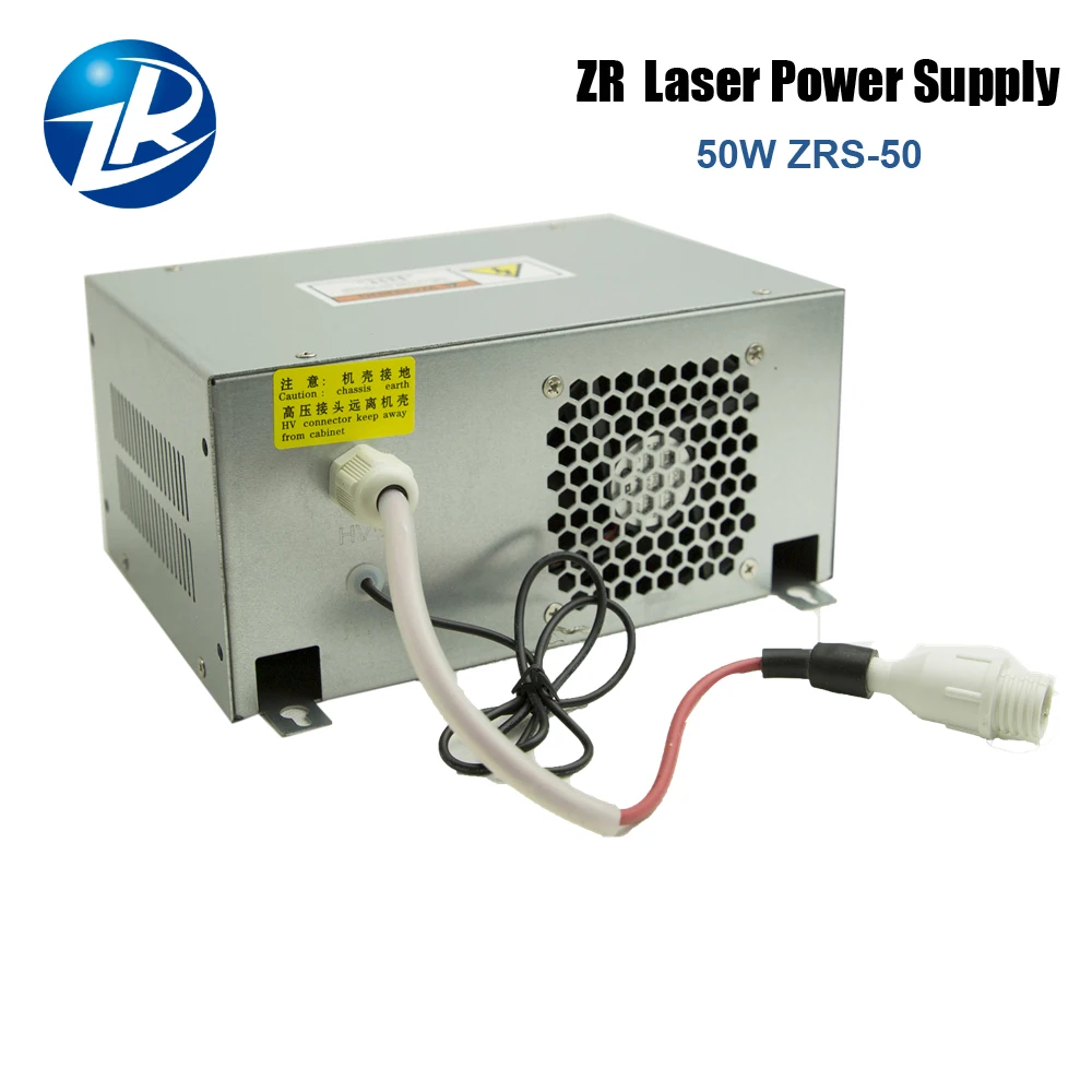 Serie Zrs: Alimentatore Laser Co2 50W Per Alimentatore Laser A Tubo Laser Co2 40W 50W 110V/220V Per Incisione Laser