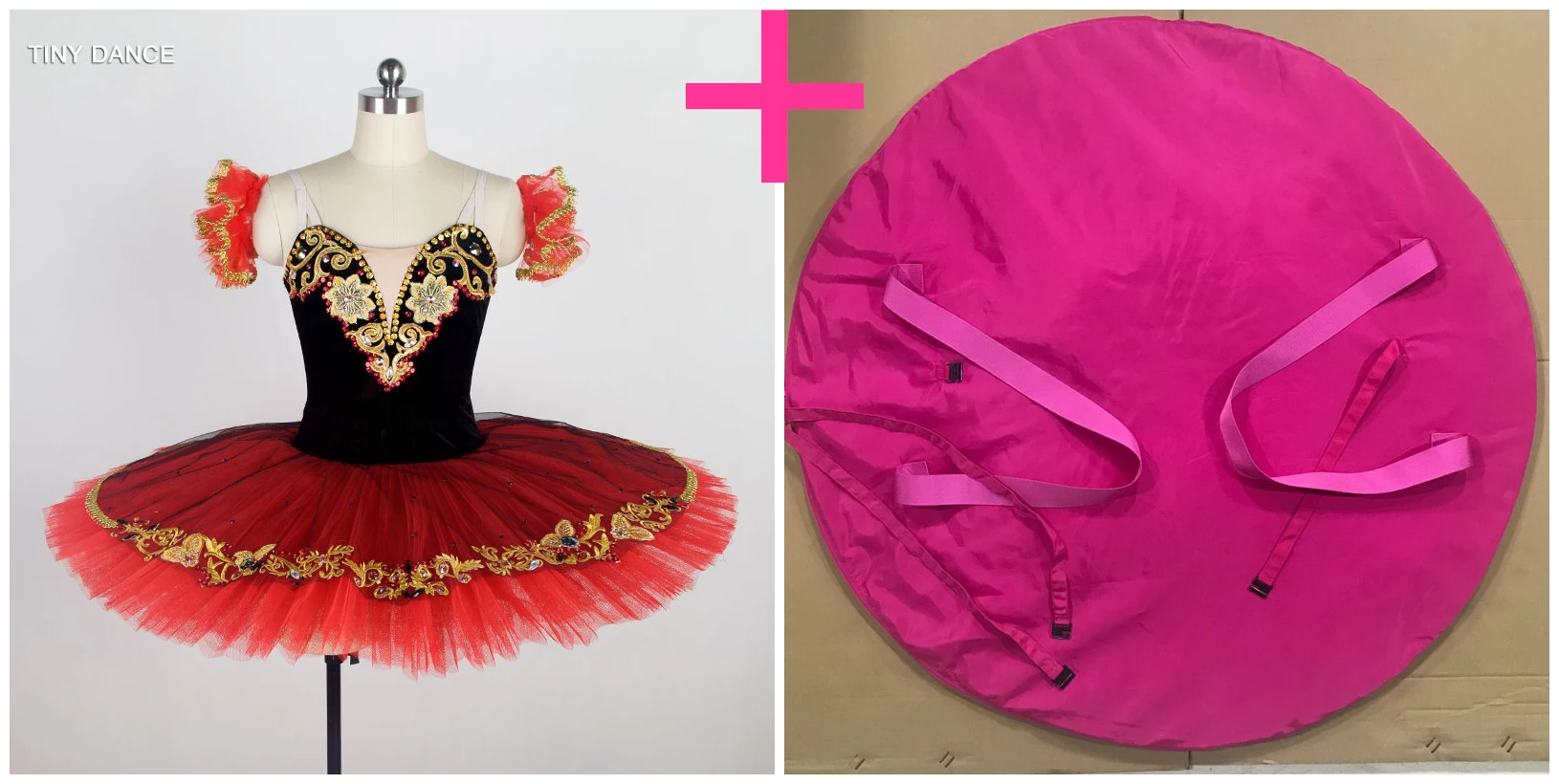 tutu and pink bag Индивидуальные красные классические балетные пачки Профессиональный балерина костюм для танцев блинное платье-пачка с 10 слоями жесткой Тюль B17101 - Цвет: tutu and pink bag