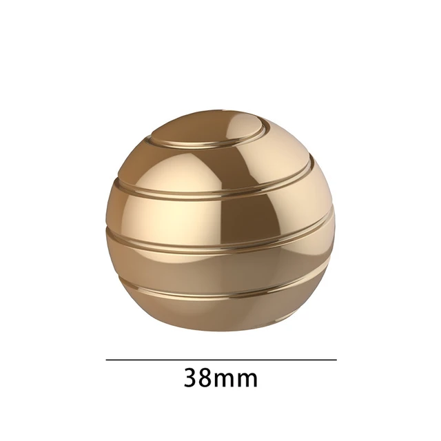 Metal Gyro Antil Stress Rotary Fidget Toy Inertial Fingertip Gyroscope Aluminum Alloy Round Kinetic Metal Ball Decompression Toy 2