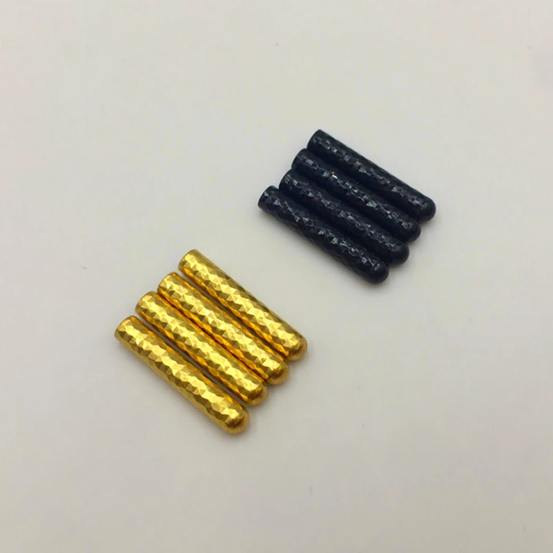 Weiou 20 Teile/los In Groß Für Billiger Verkauf 4x22MM Luxus String Tipps Highlight Enden Metall Aglets Schwarz gold Schnürsenkel Köpfe – Detail 1