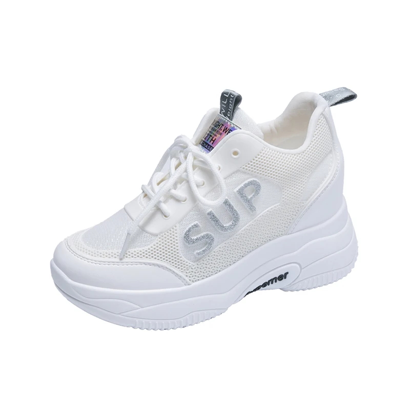 

Women Shoes White Sneakers Women Light Gym Lace-Up Breathable Basket Trainers Mesh ventilation Shoes Women Casual Shoes NVX81