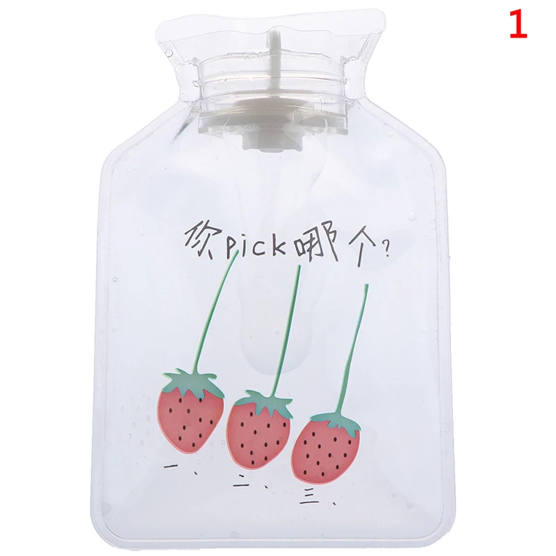 A Мультяшная ручная бутылка для теплой воды милые мини прозрачные бутылки для горячей воды маленький портативный ручной подогреватель для инъекций воды сумка для хранения - Цвет: A