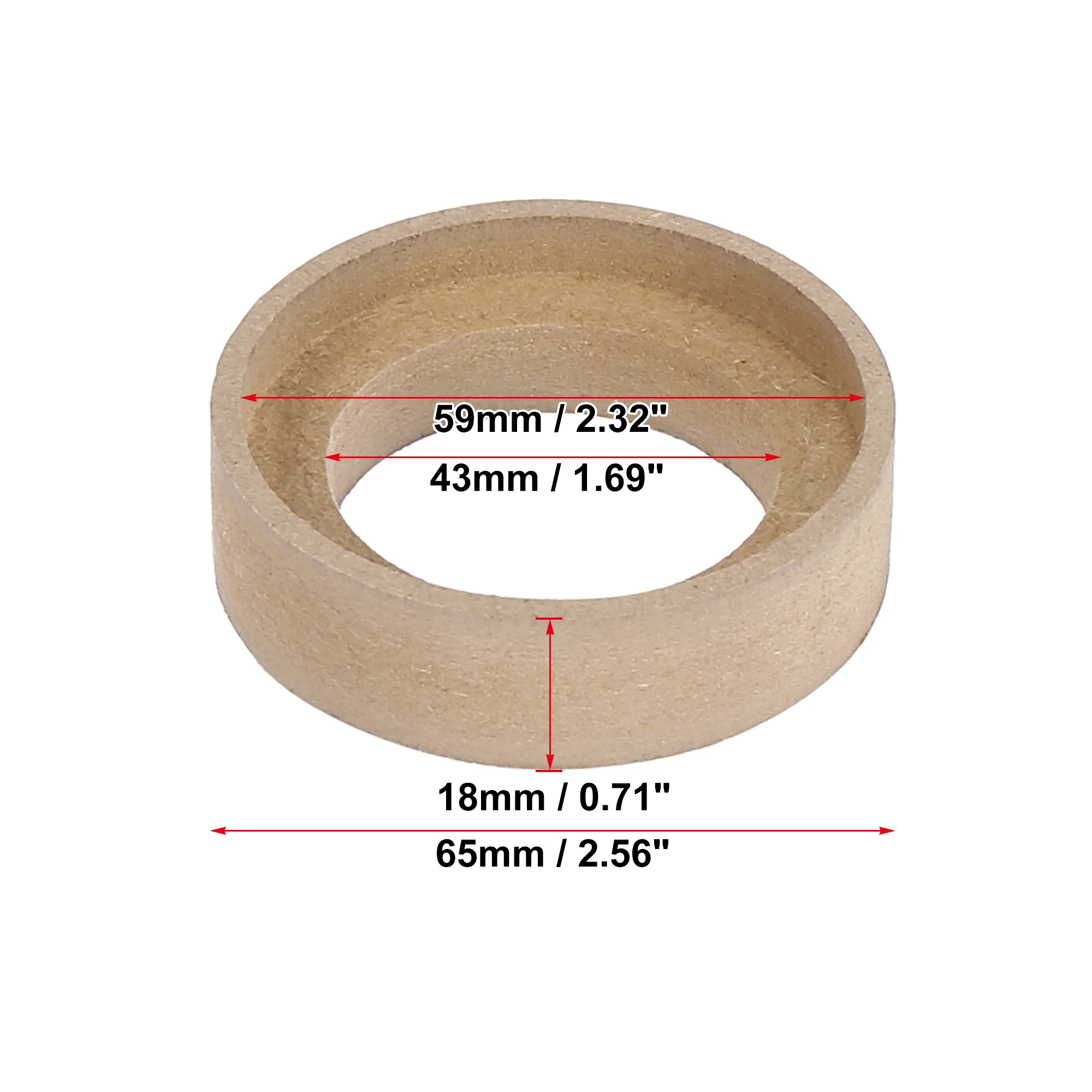Speaker Spacer Ring Uxcell Car Audio Adaptor Brackets Mounting Recess Bezel Plate Wood 43mm ID 1 Pair car speaker spacer