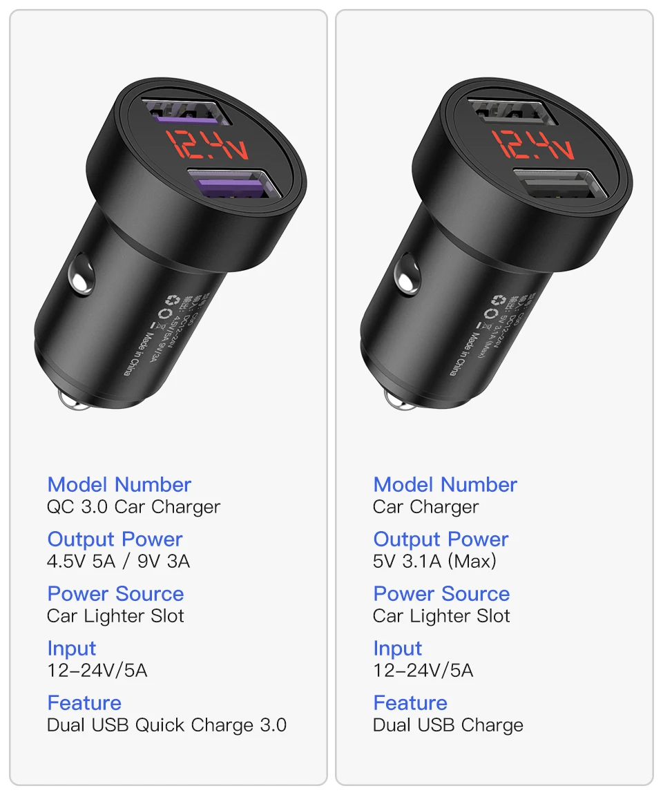 KUULAA Quick Charge 3,0 USB Автомобильное зарядное устройство для iPhone Xiaomi samsung huawei SCP QC3.0 QC Быстрая зарядка автомобильное зарядное устройство для мобильного телефона