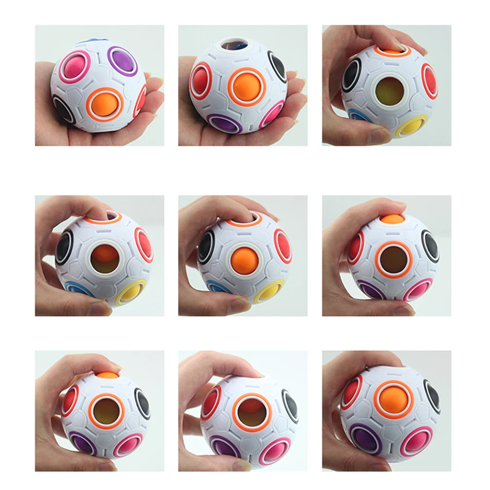 

Magic Rainbow Ball Creative Spherical Magic Cube Rainbow Puzzles Kids Educational Toys for Children Cube Puzzle Fashion Ball