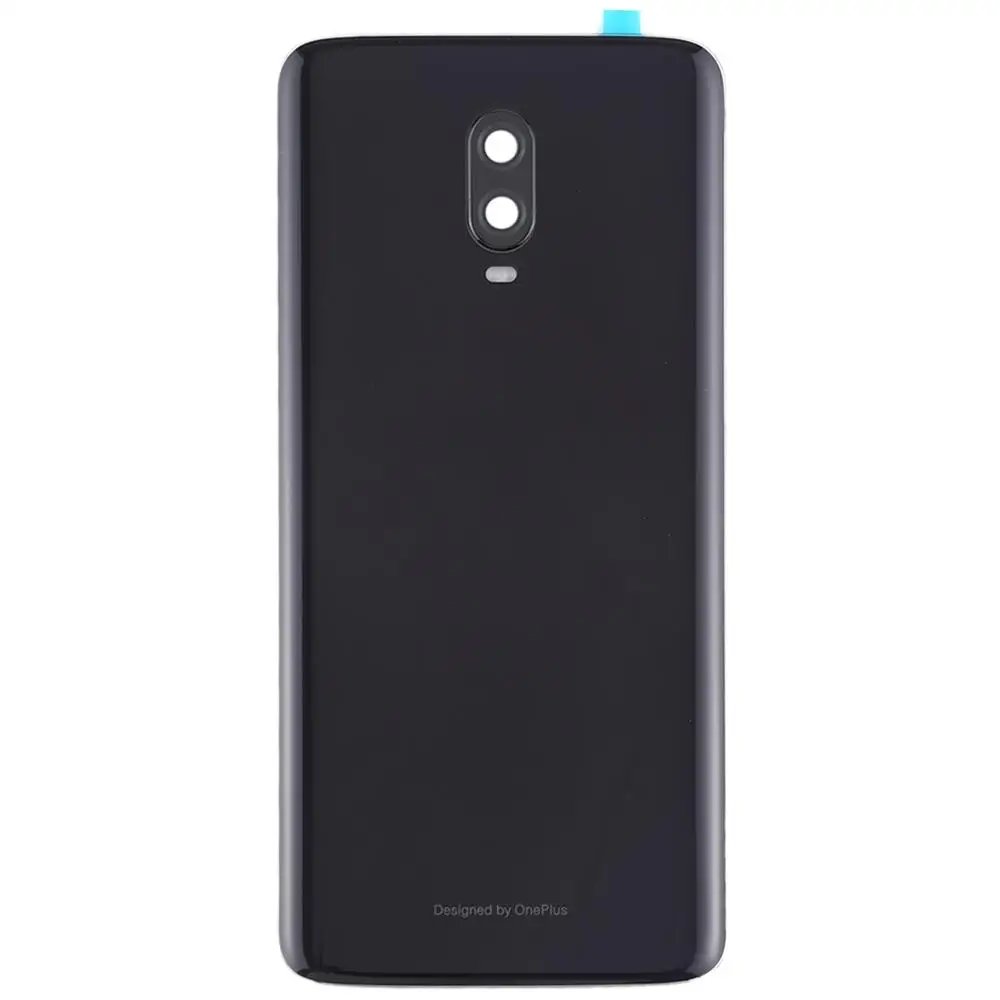 Оригинальная Задняя крышка батареи с объективом камеры для OnePlus 6T - Цвет: Jet Black