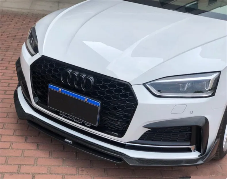 Передний спойлер из углеродного волокна для Audi A5 S5 B9 высокое качество бампер диффузор авто аксессуары