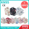 5-10pcs Flower KN95 Mascarillas ffp2mask Adults Fish Masks 4 Layers Protection Floral Printed Facemask masque mascarilla fpp2 1