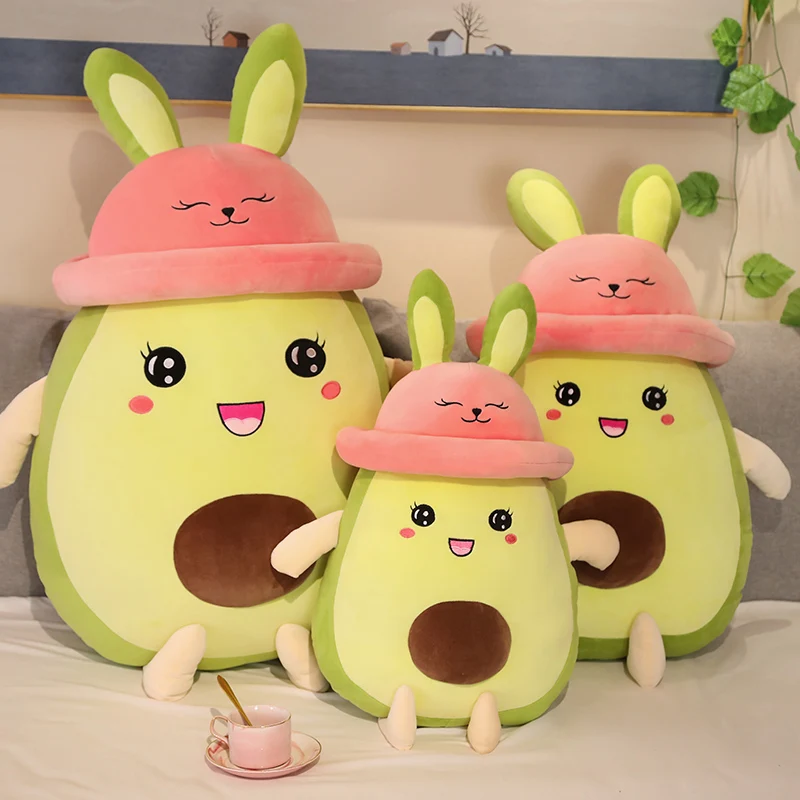 80-100CM Cute Avocado Plush Soft Doll Cartoon Fruit Pillow Sofa Cushion Kid Girl Christmas Birthday Gift