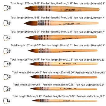 

1pc Nylon Hair Artist Watercolor Paint Brush For Watercolor Art Drawing Brush Painting Supplies