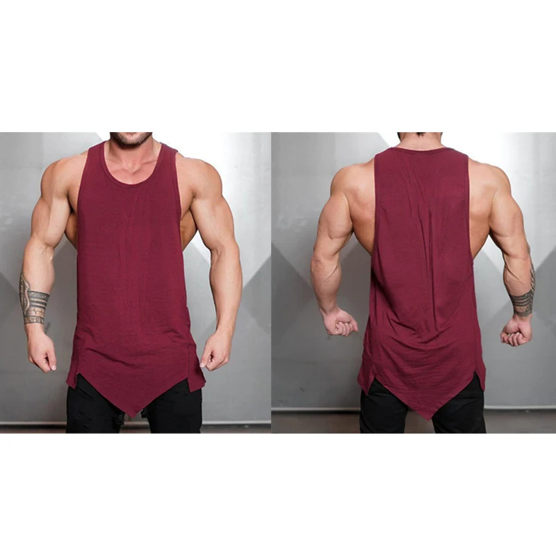 Бренд Muscleguys, одежда для фитнеса, жилет для спортзала, мужская рубашка для бодибилдинга, жилет, свободный однотонный жилет, рубашка без рукавов