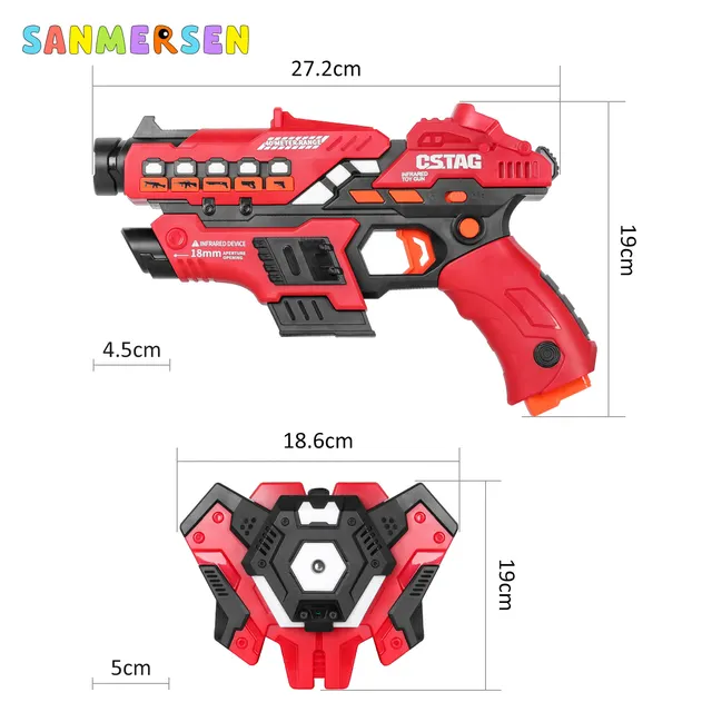 Pistolet à étiquette laser pour enfants, ensemble de odorde jeu de  bataille, odorjouet infrarouge électrique, cadeau d'arme pour garçon, jeu  de plein air pour enfants - AliExpress