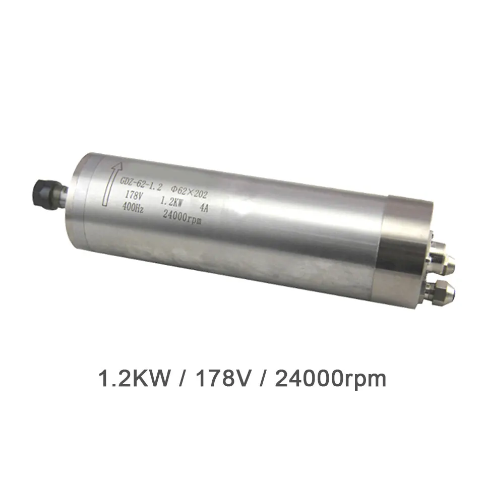 24000RPM Daedalus 1.2KW 62 мм привод с ЧПУ шпиндель водяного охлаждения шпиндель мотор 220 В дизельный двигатель для гравировки фрезерный станок с ЧПУ - Цвет: 24000RPM