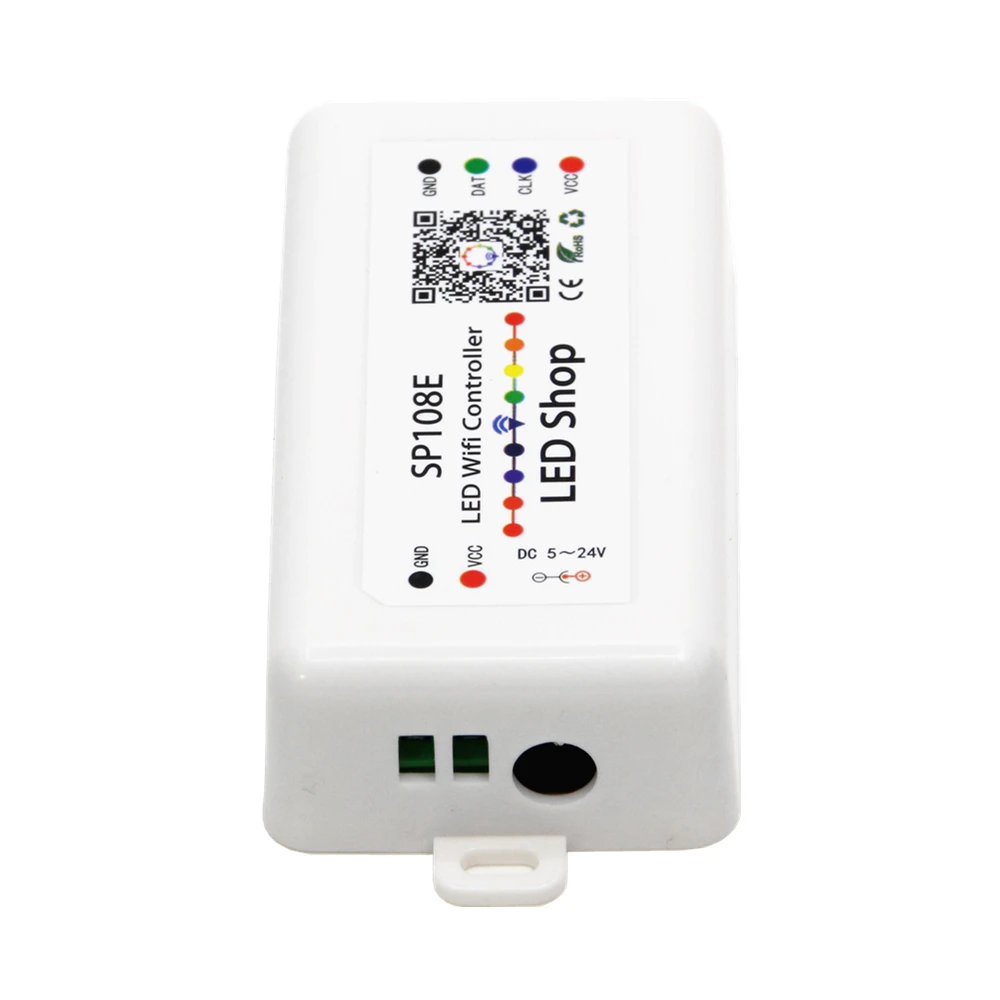 SP108E светодиодный Wi-Fi магический контроллер WS2812B WS2813 и т. Д. Светодиодная лента Модуль светильник Smart APP Беспроводное управление IOS 10/Android 4,4 DC5-24V